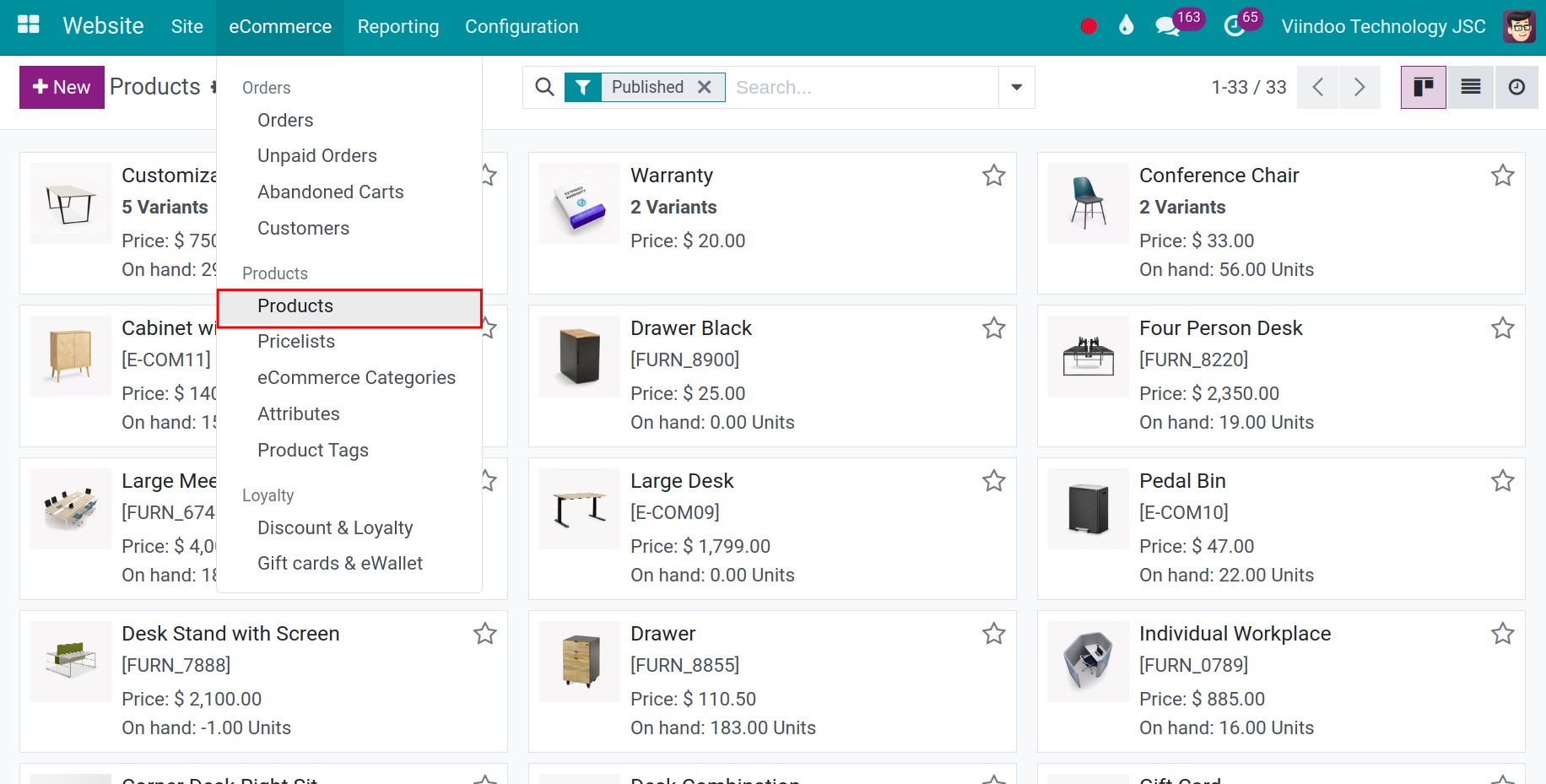 Setup upselling products
