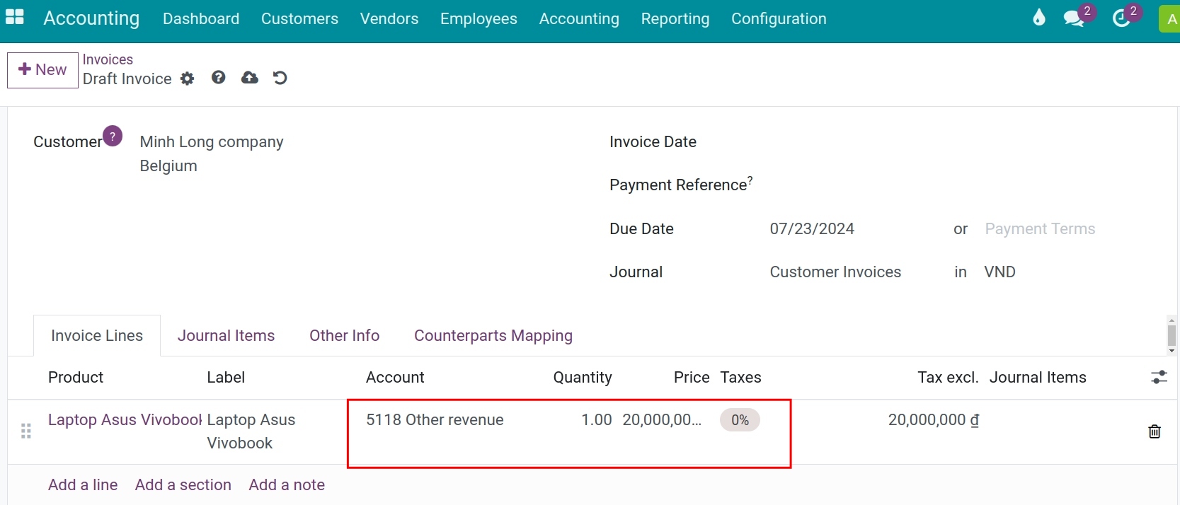 Automated fiscal position application
