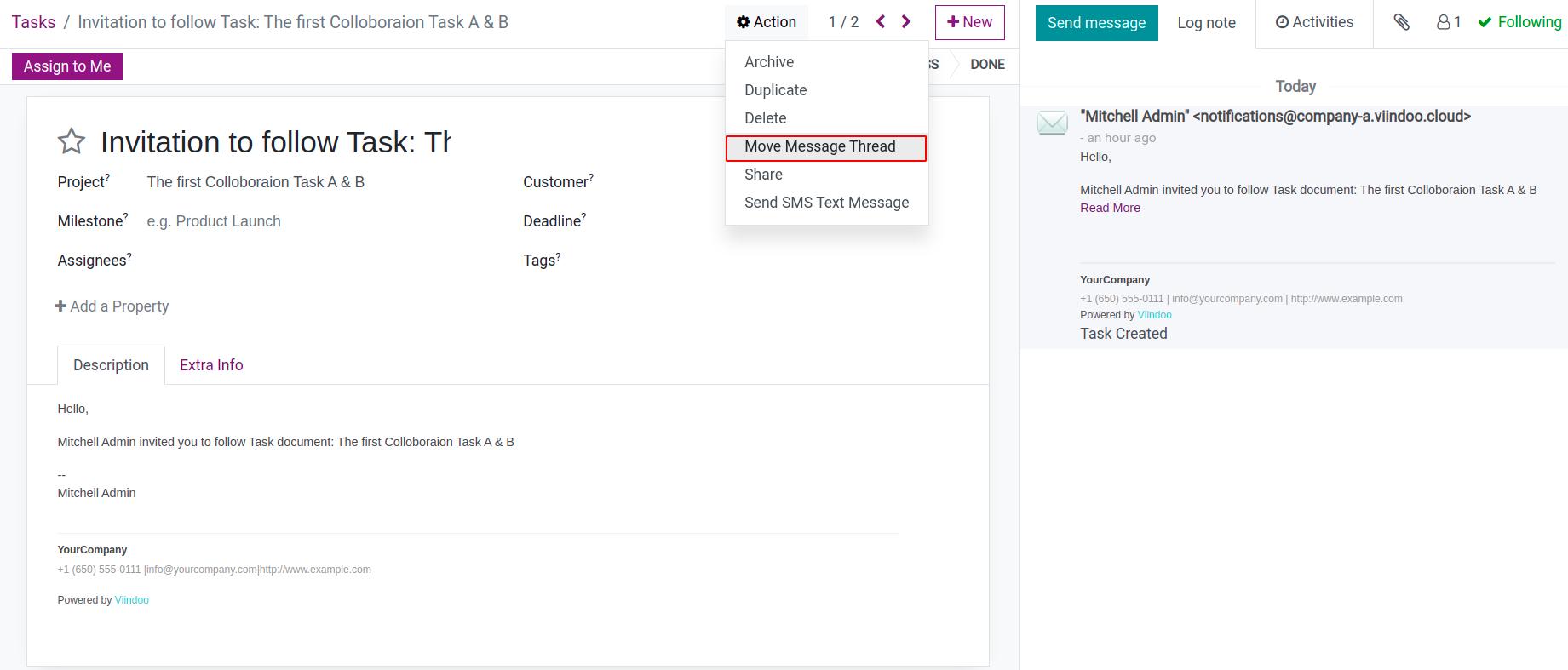 Move Message Action