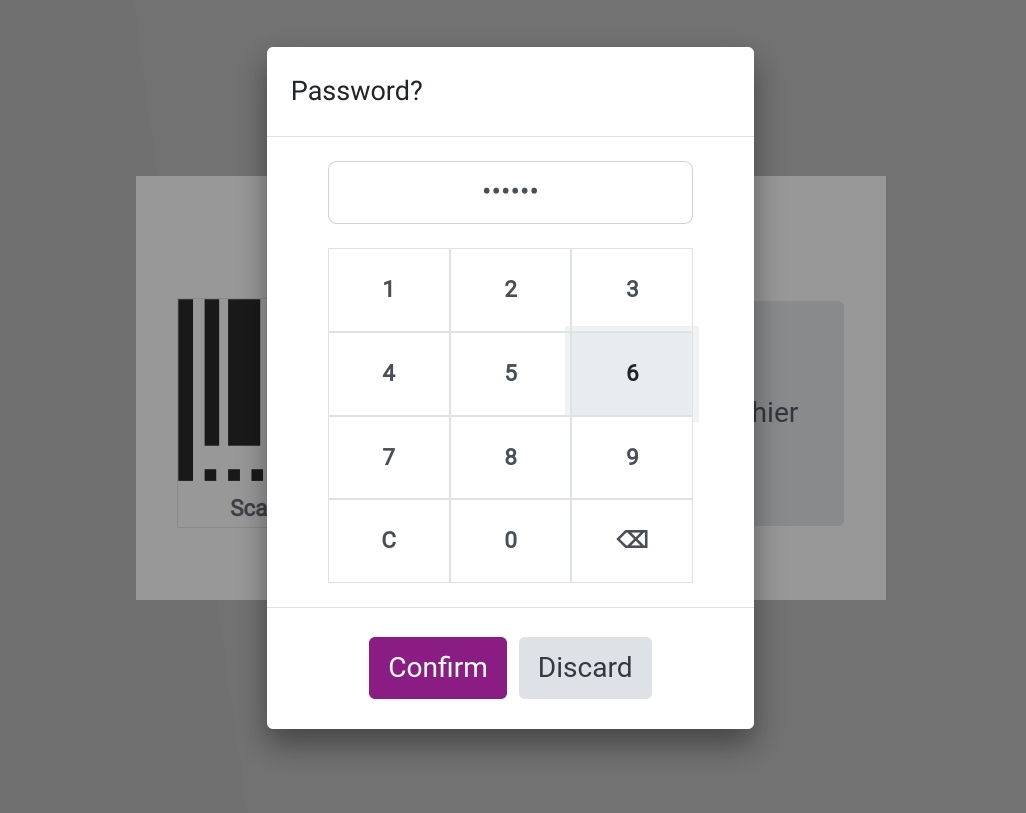 Enter the PIN code