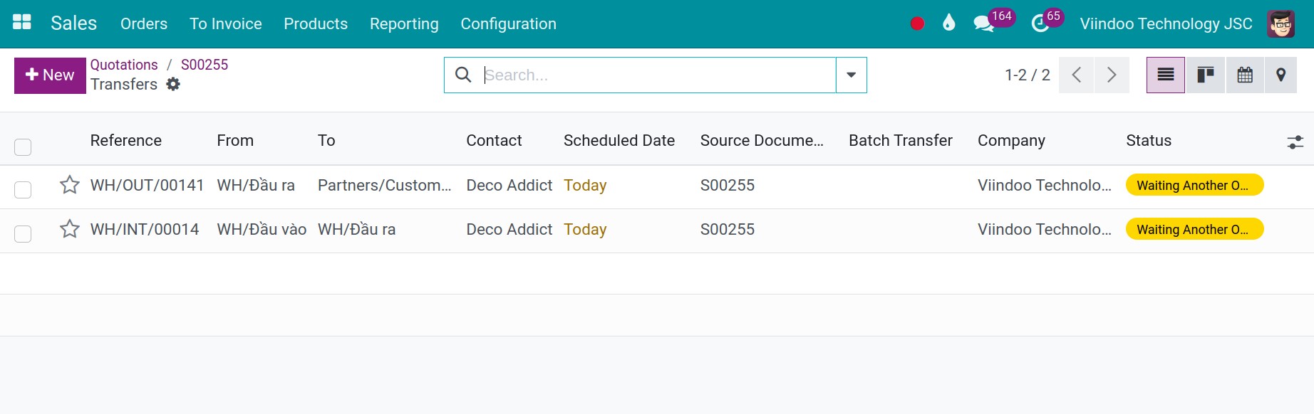 Delivery slip in Viindoo
