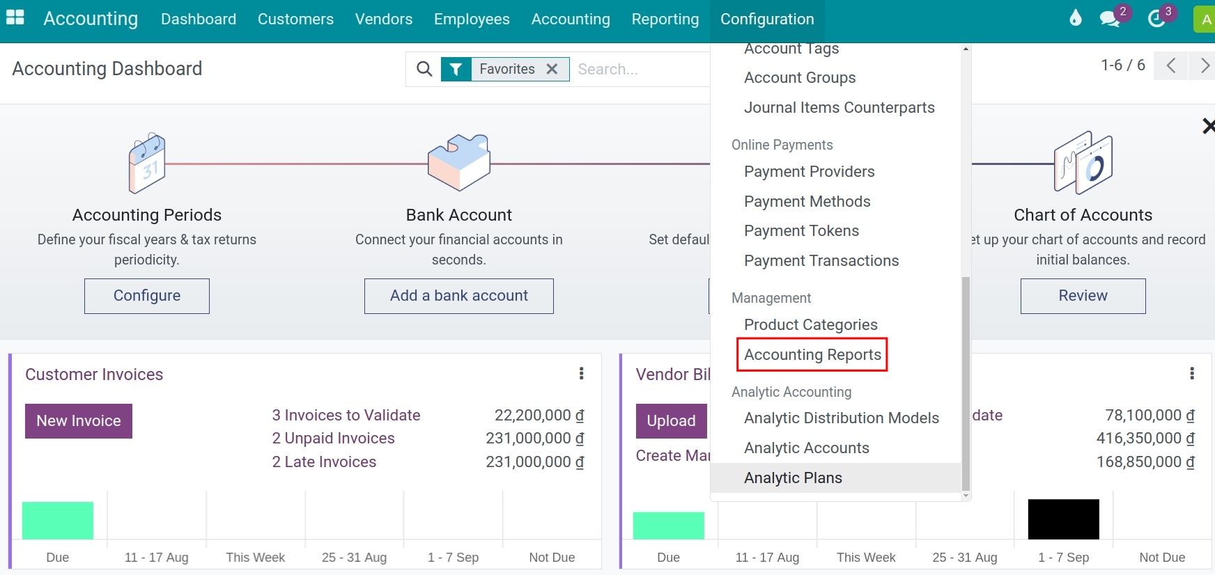 Steps to tax report in Viindoo