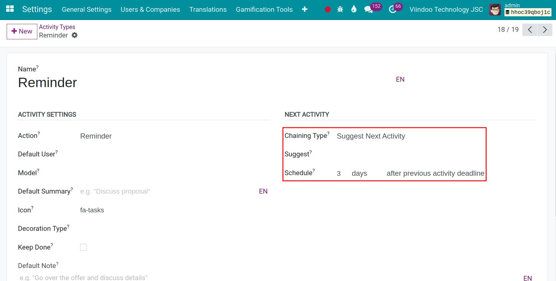 choose the type After previous activity deadline