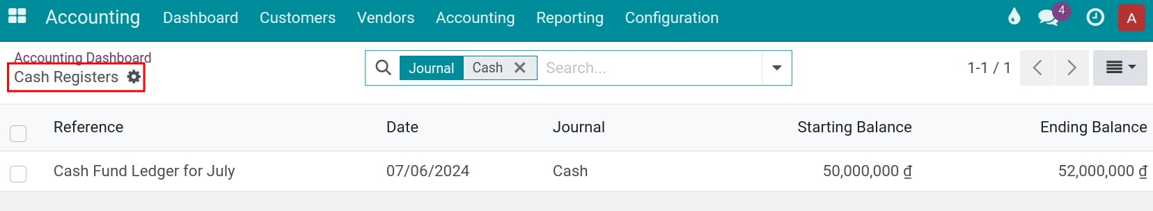 Close the cash register Viindoo