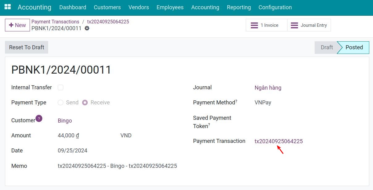 Payment details