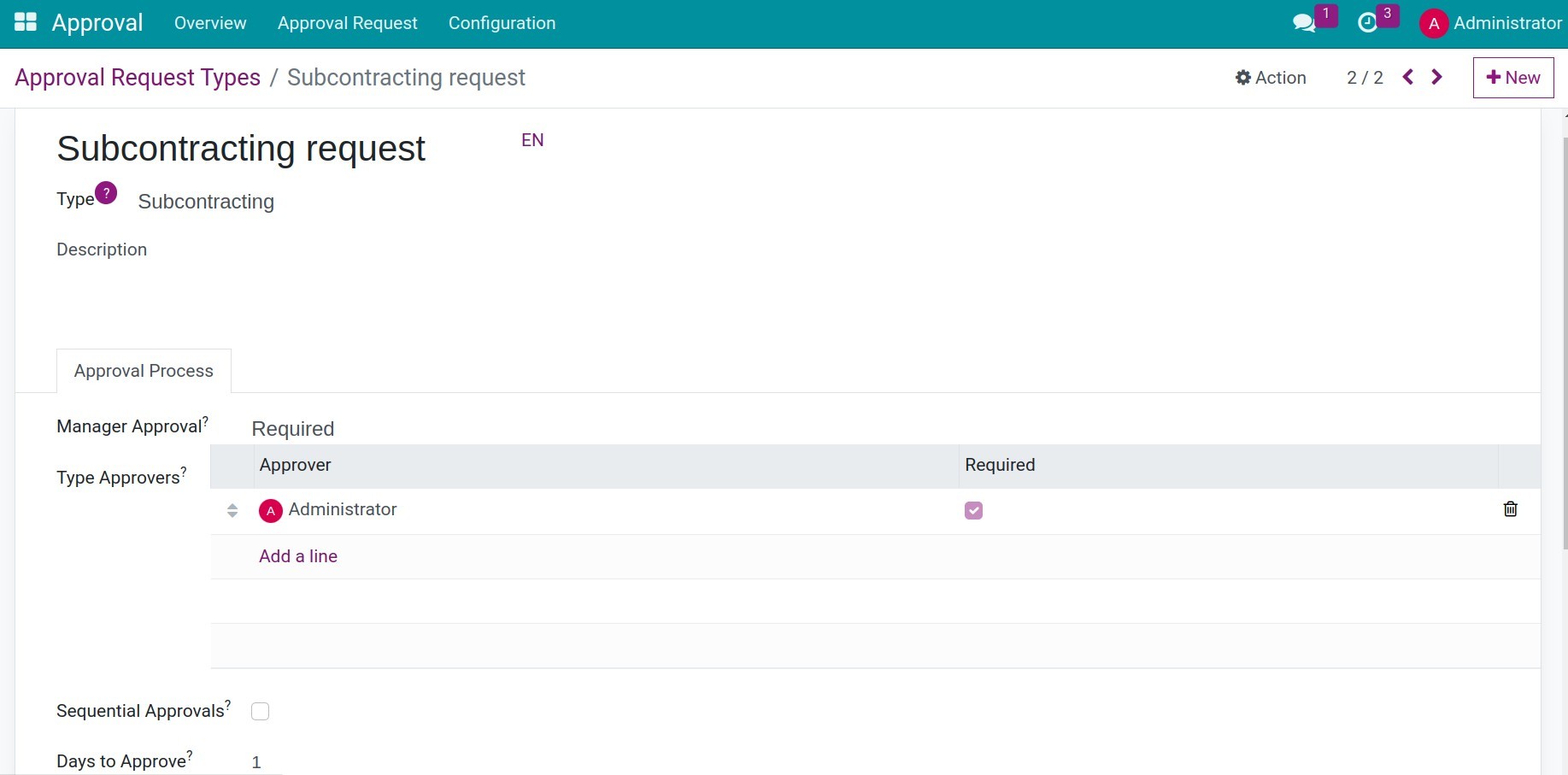 Configure approval type