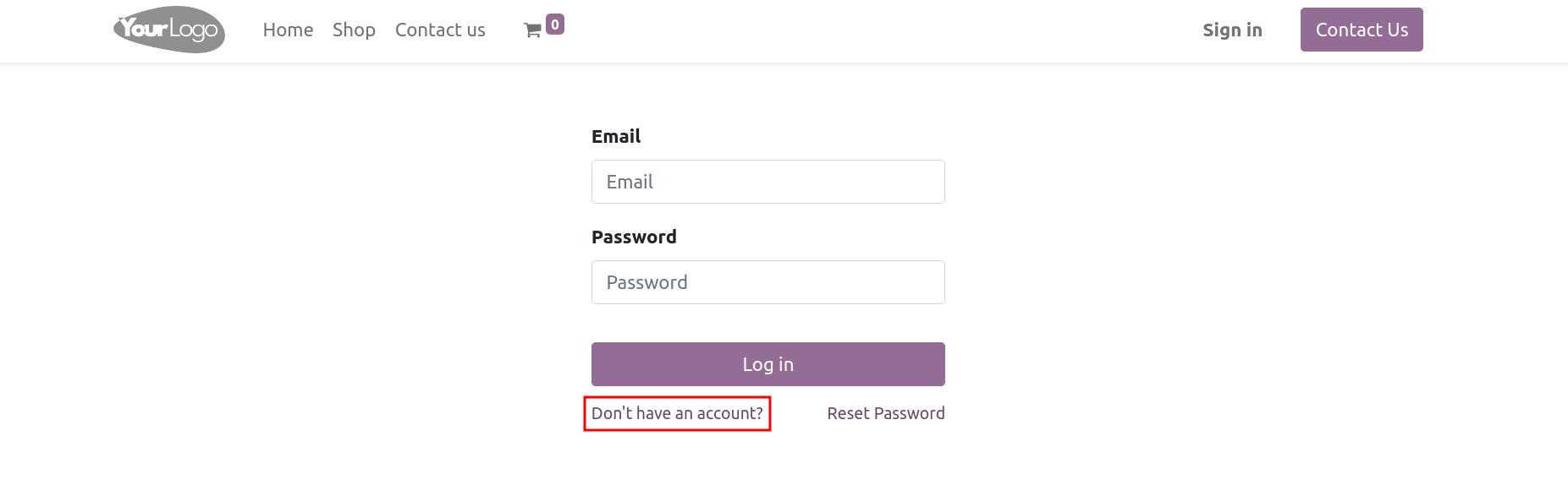 Do not have account