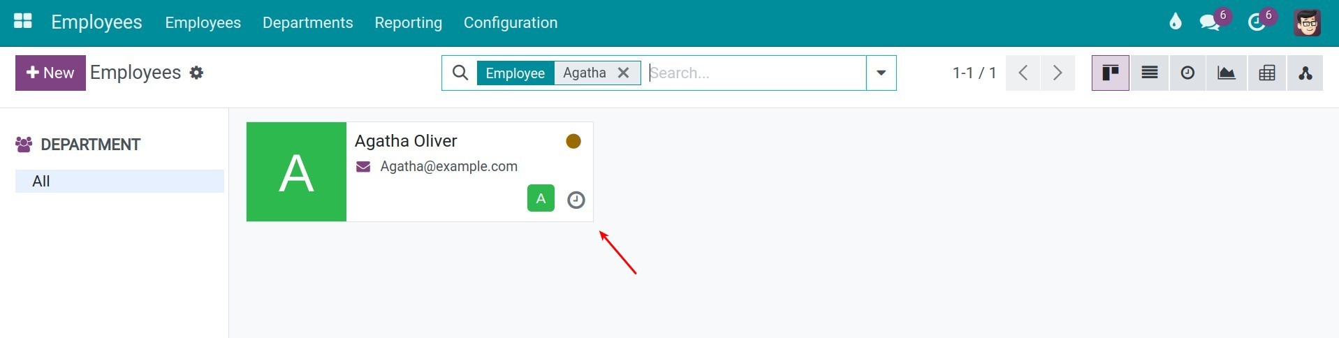 Search the employee record