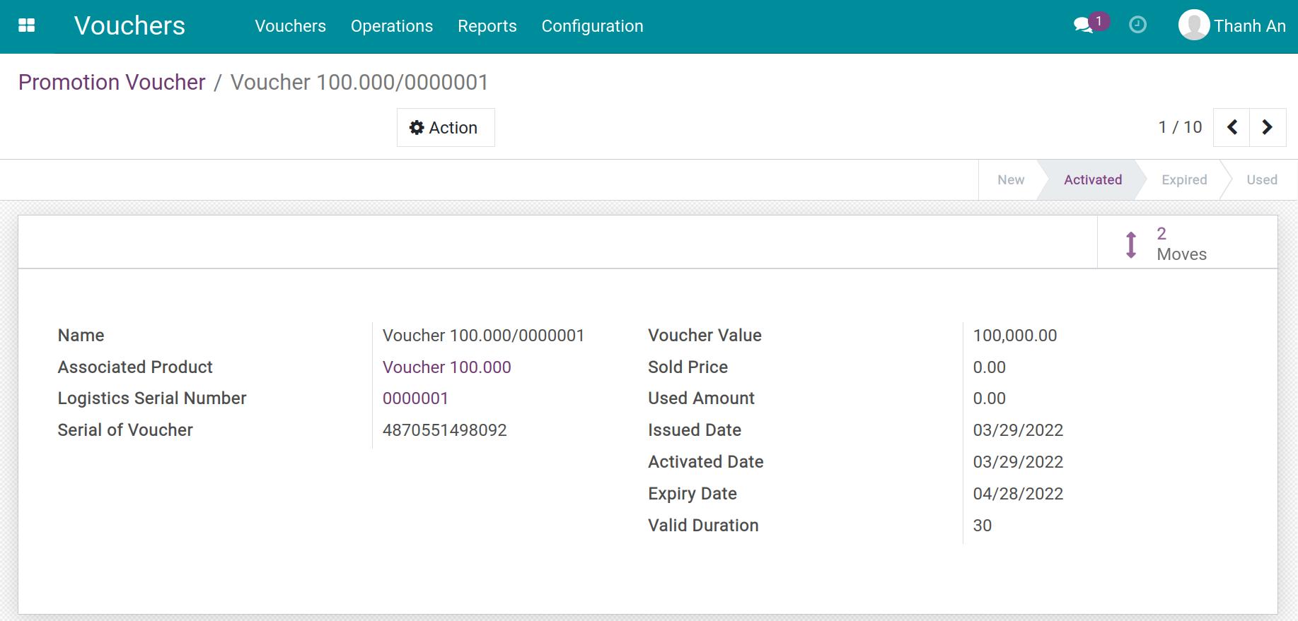 Activate Vouchers