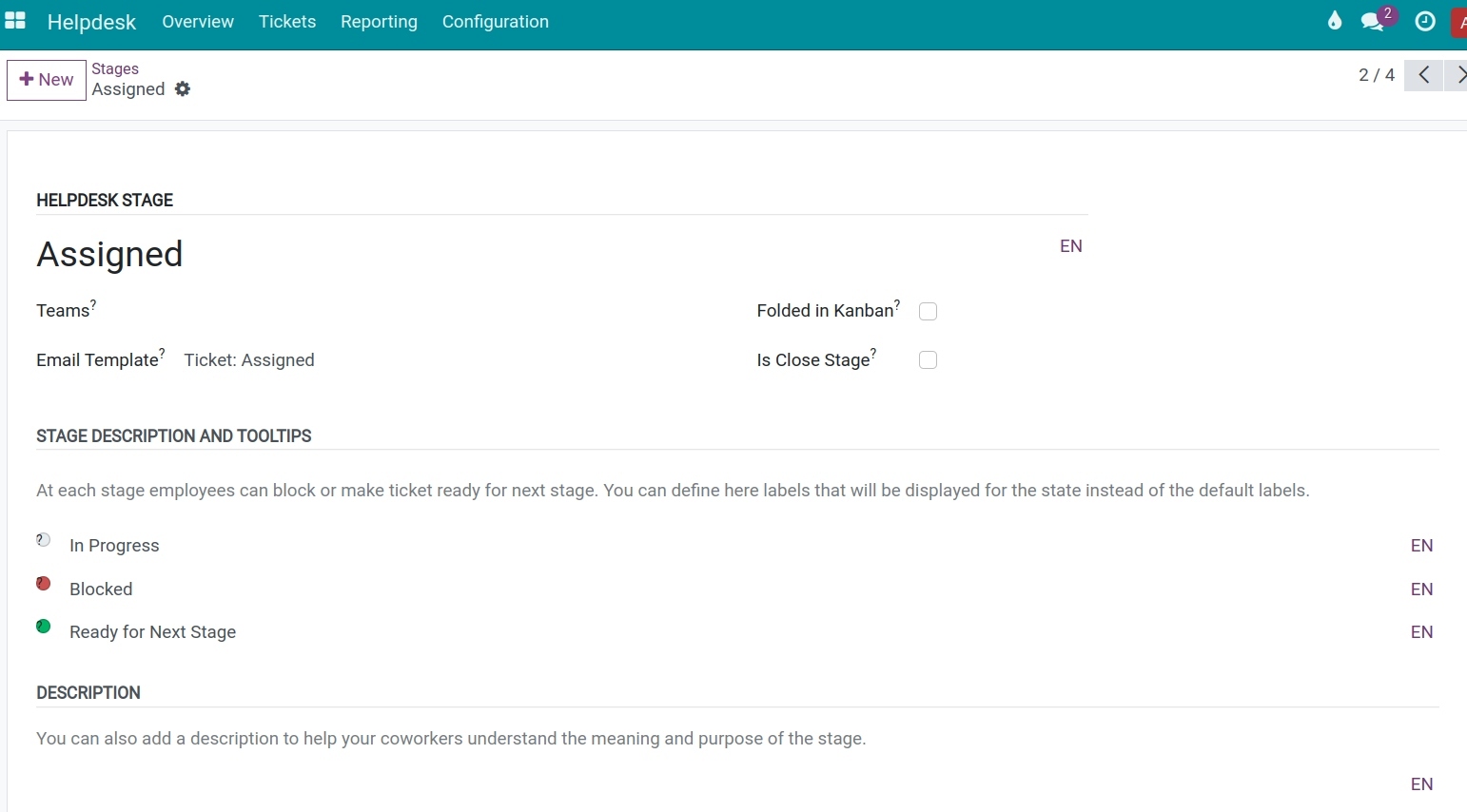 Details of helpdesk stage Helpdesk Viindoo