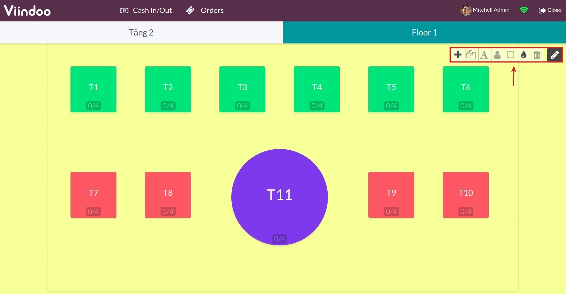adjust overview interface in viindoo pos