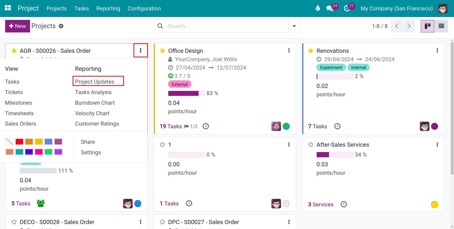 access to project update