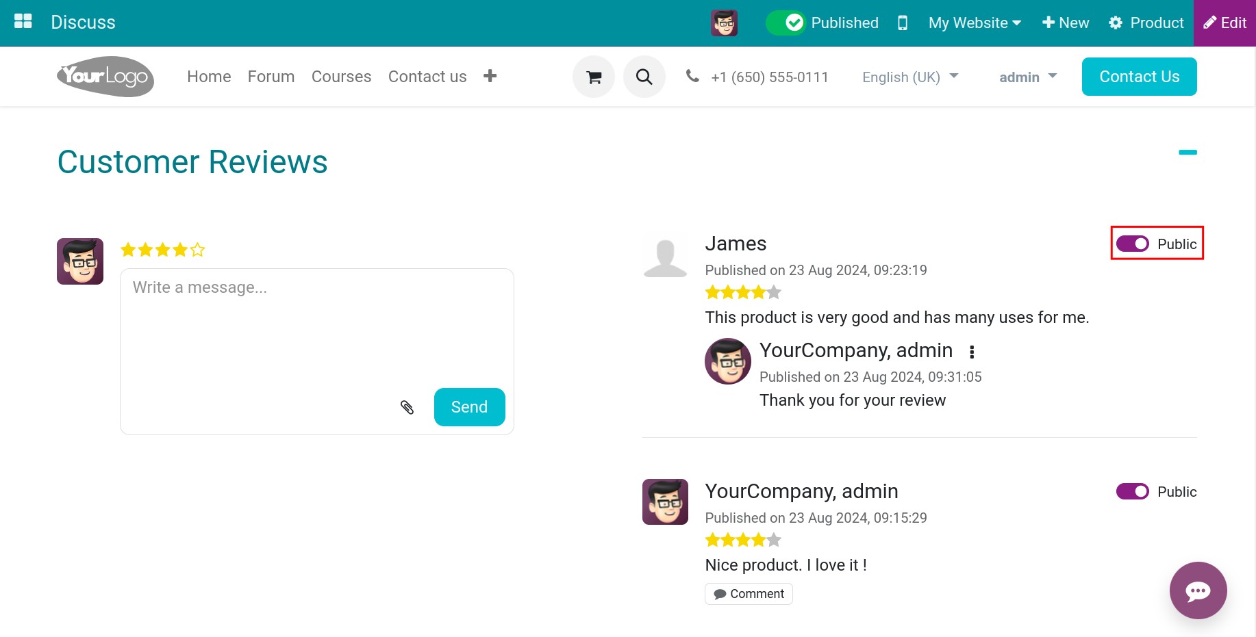 Limit the rating viewer