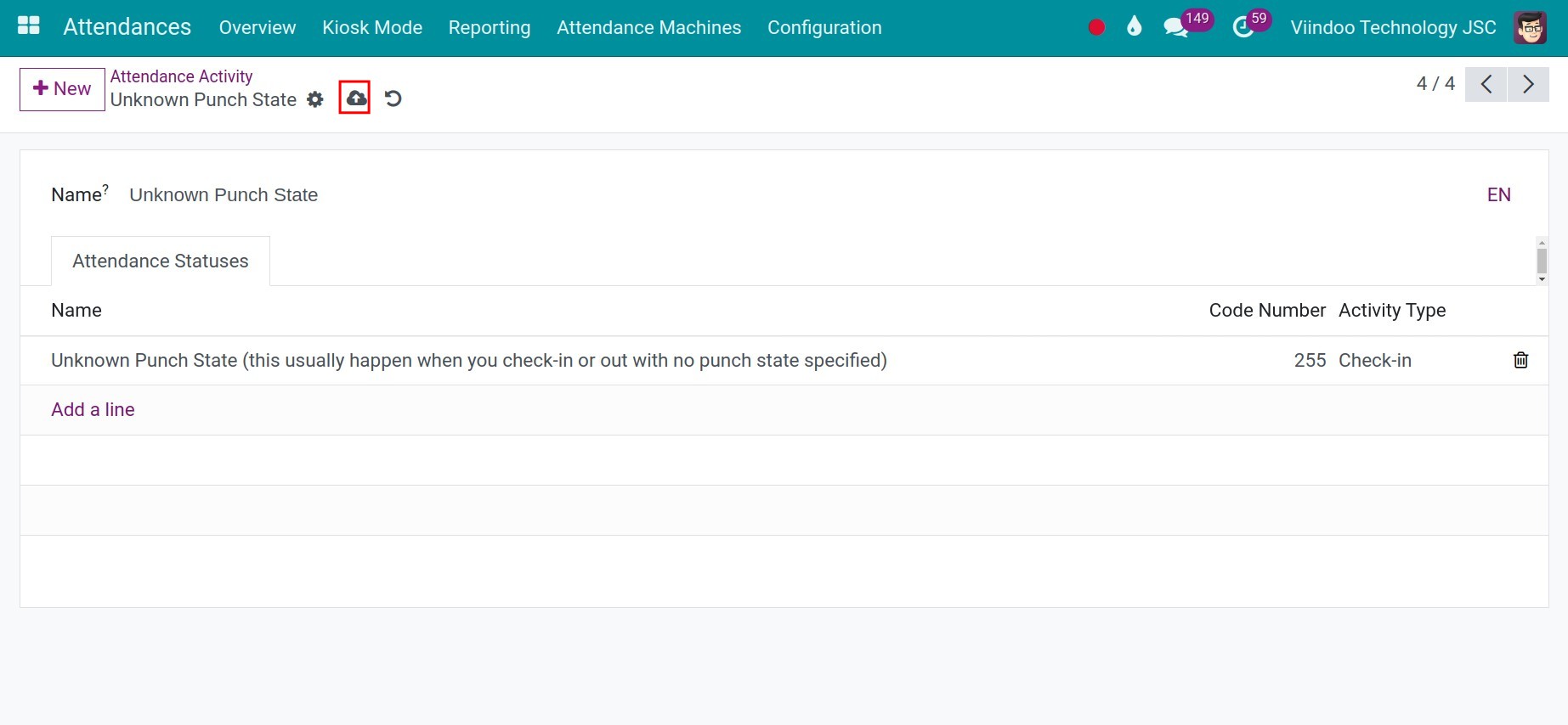 Save attendance activity after setting up