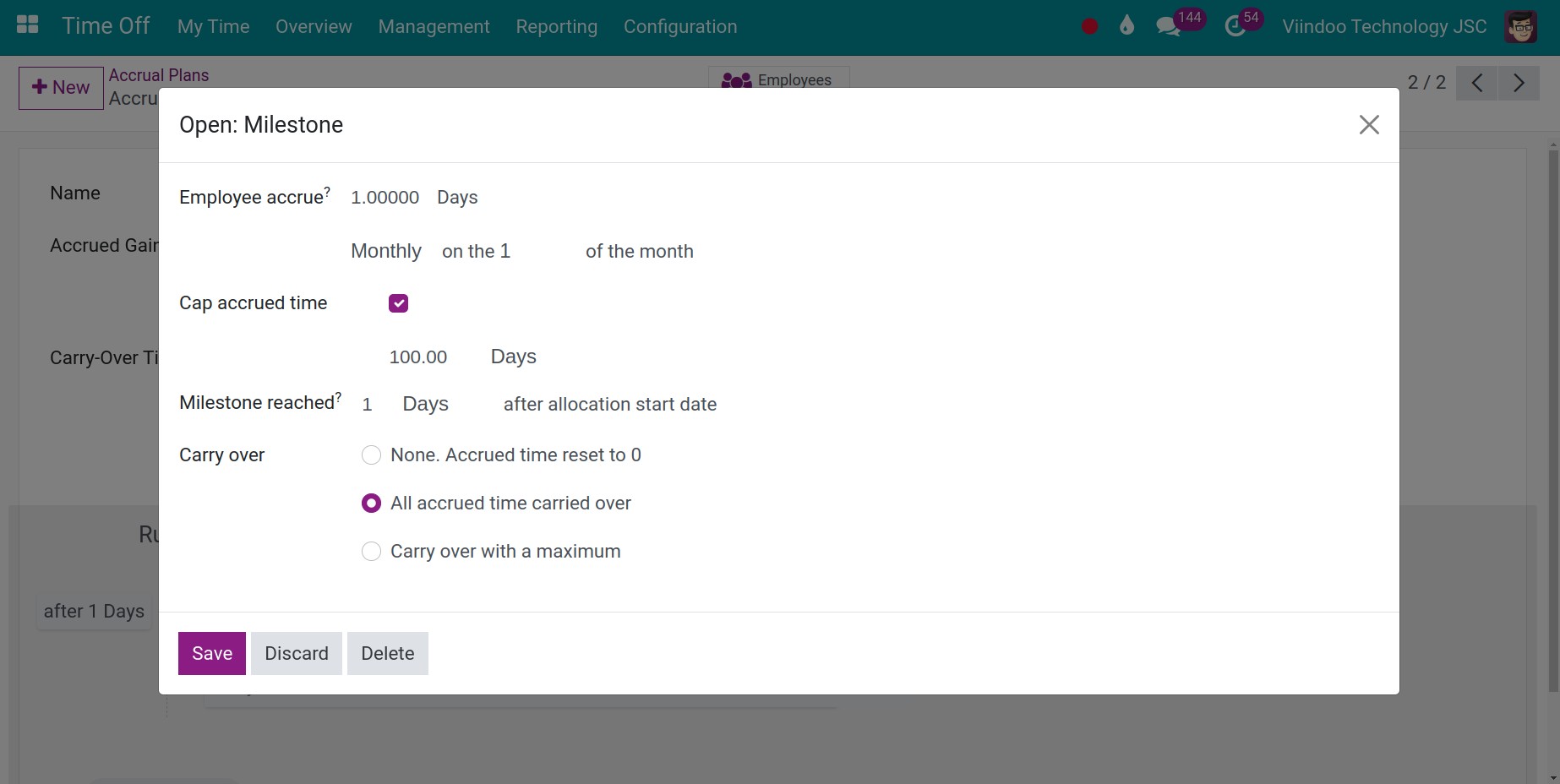 create a new rule every month