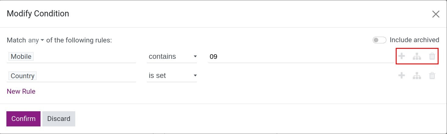 Adding the and condition for the filter