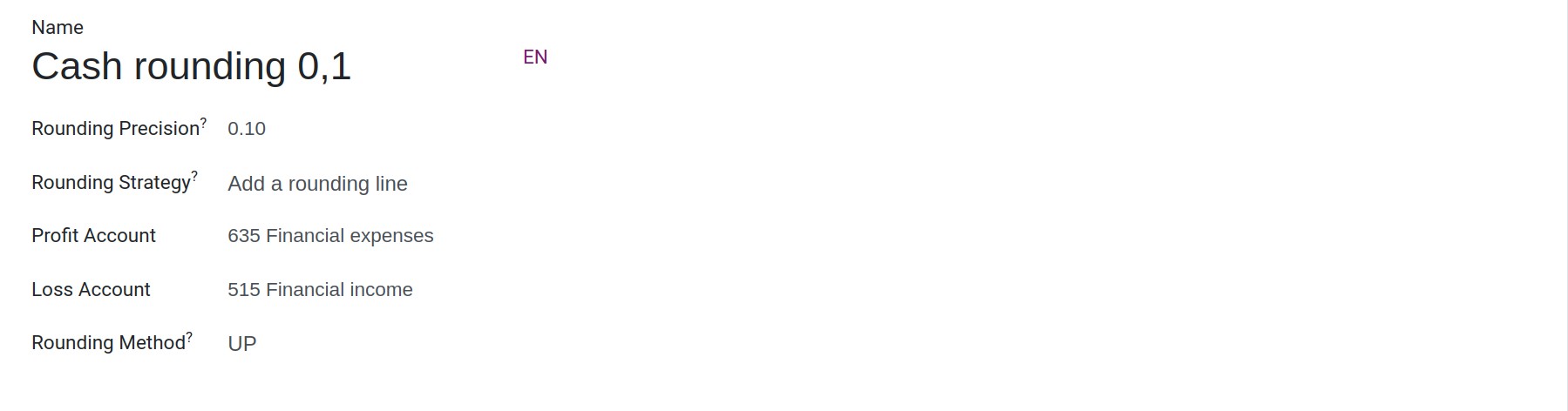 Add a rounding line - Viindoo Accounting