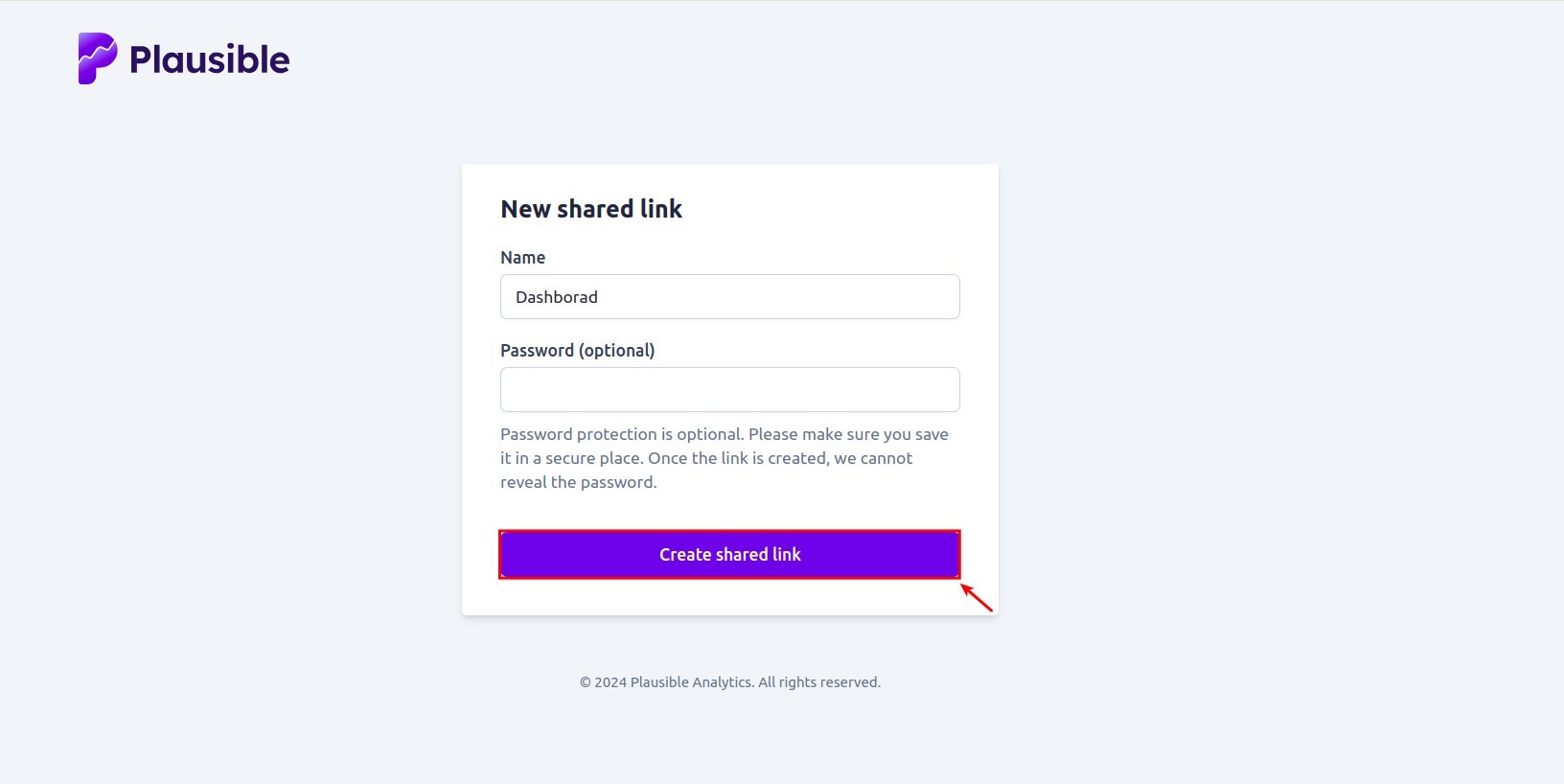 Create a shared link