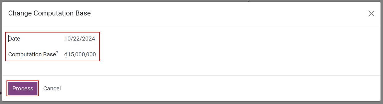 Modify the computation base for the record
