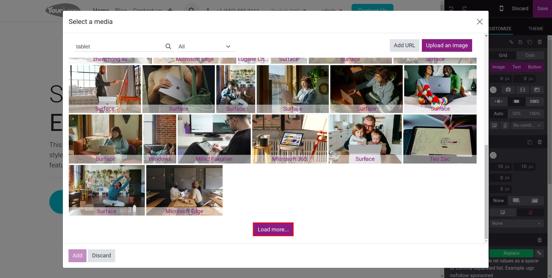 Integrate Unsplash library in Viindoo