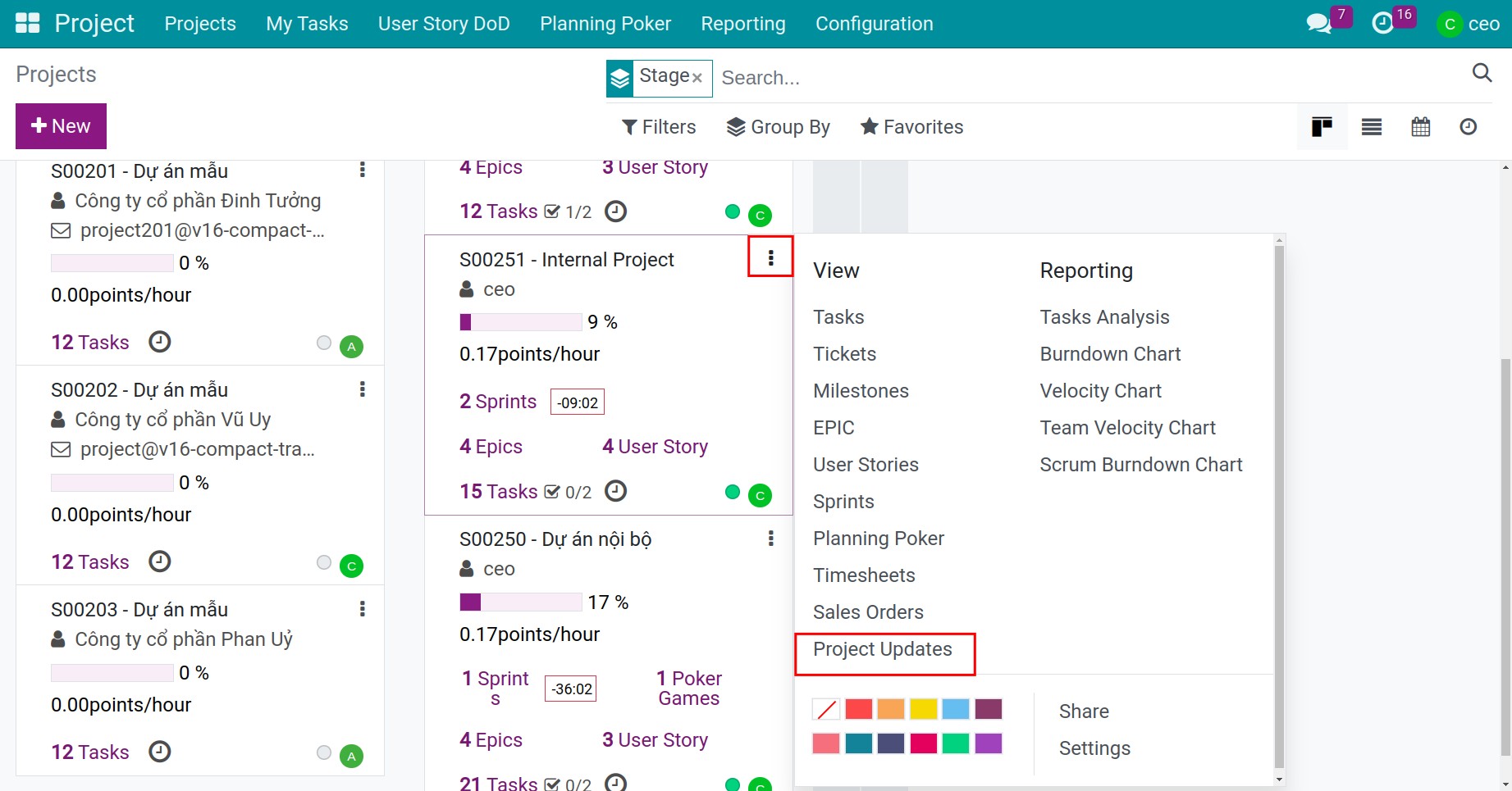 access to project updates