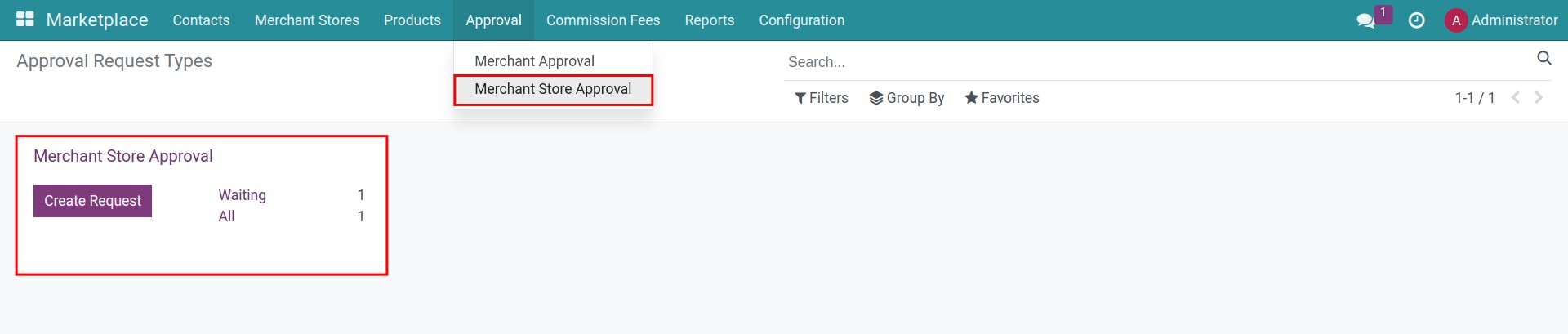 See all merchant store approval requests