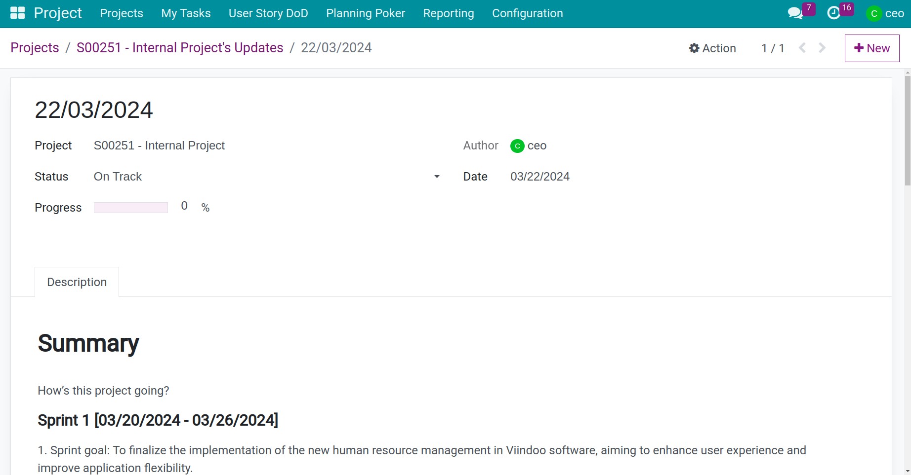 project updates