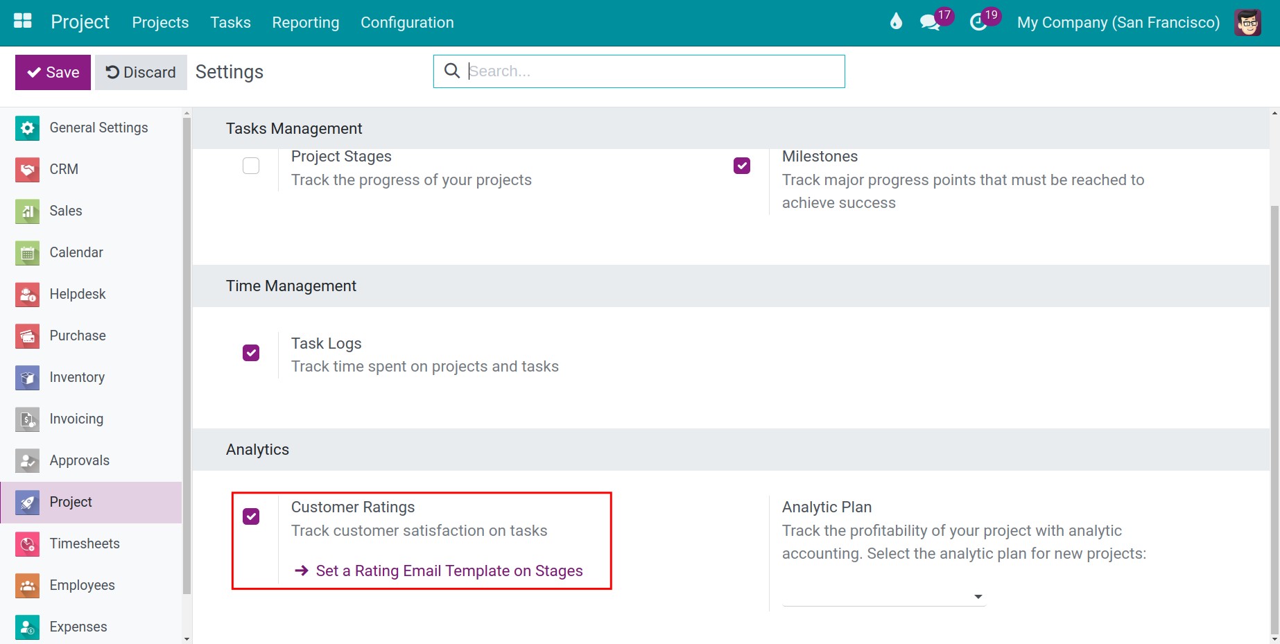 Enable Customer Ratings feature