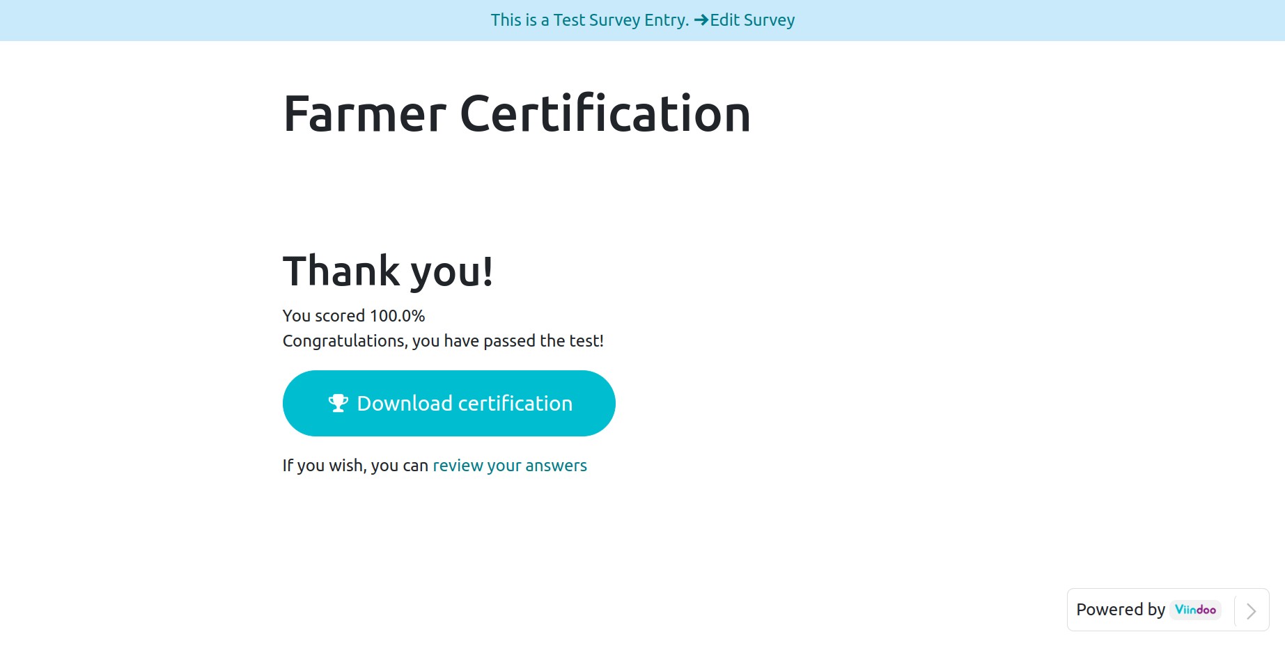Download certificate