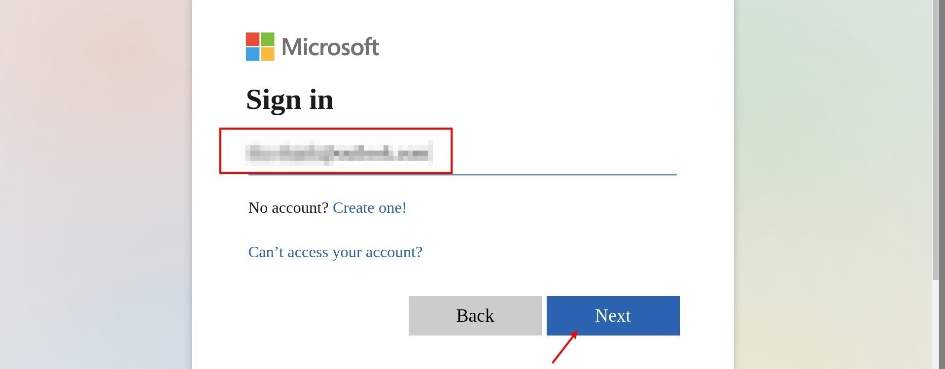 Sign in Outlook