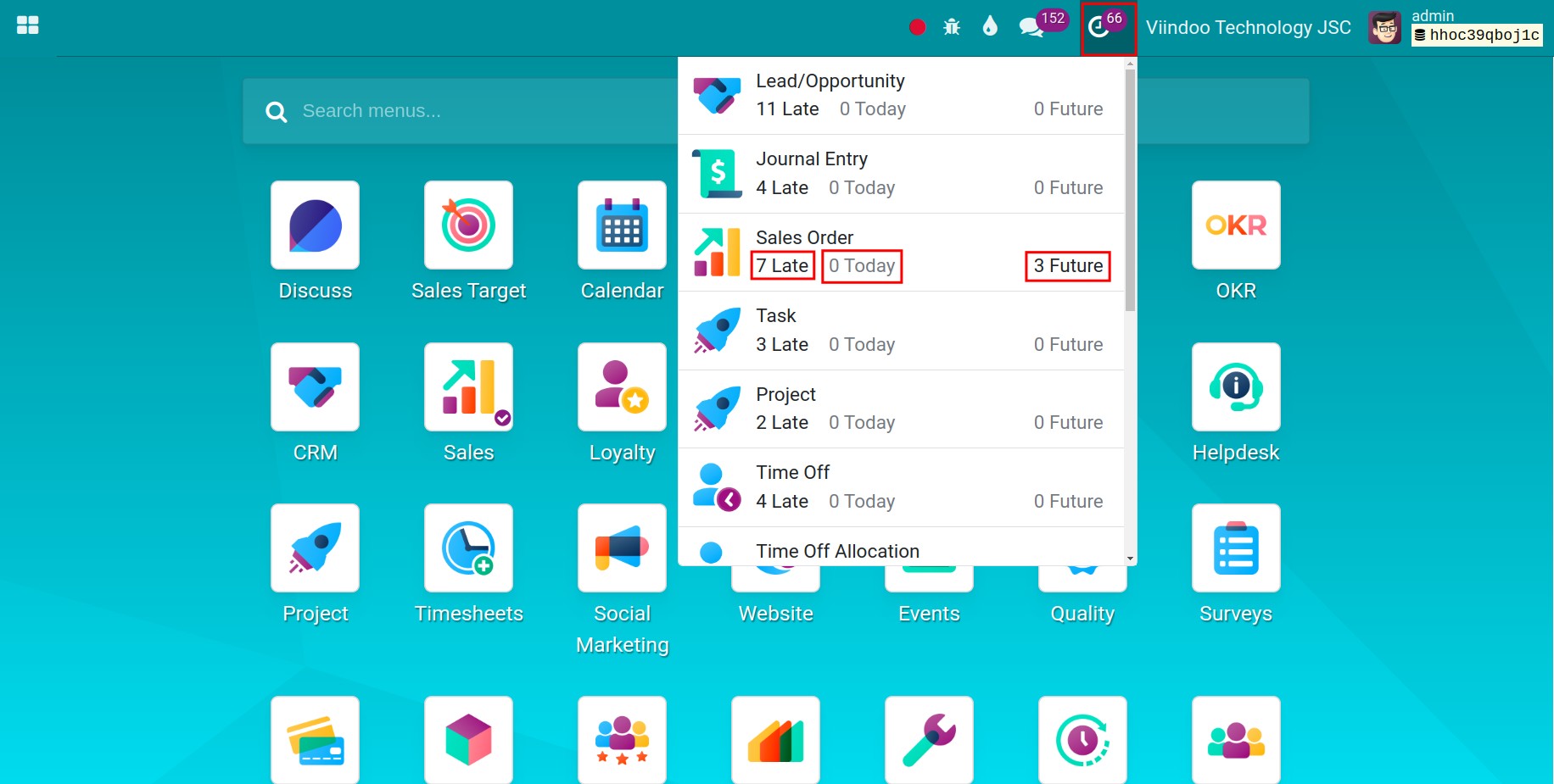 scheduled activites