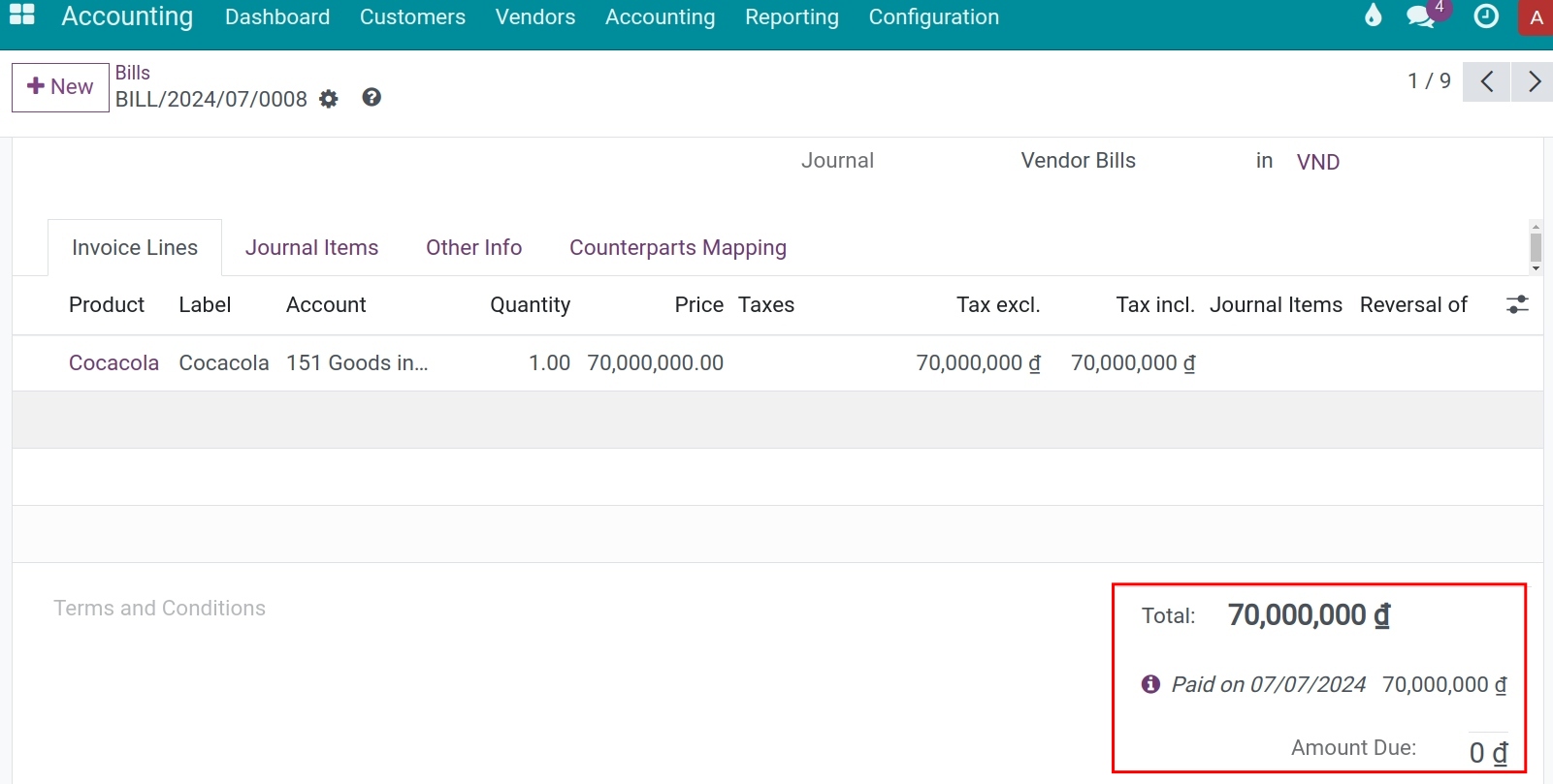 Invoices are reconciled.