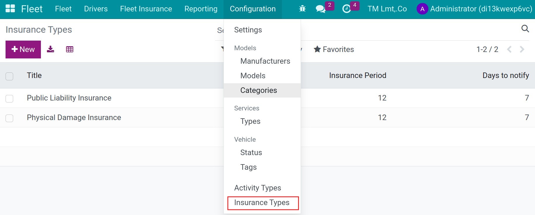 insurance types