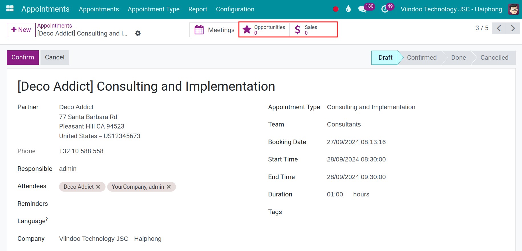 Link Appointment from Opportunity to Quotation/Order
