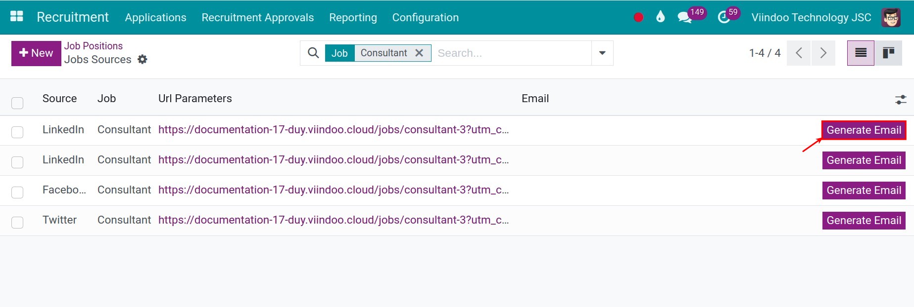 Create applications with sources
