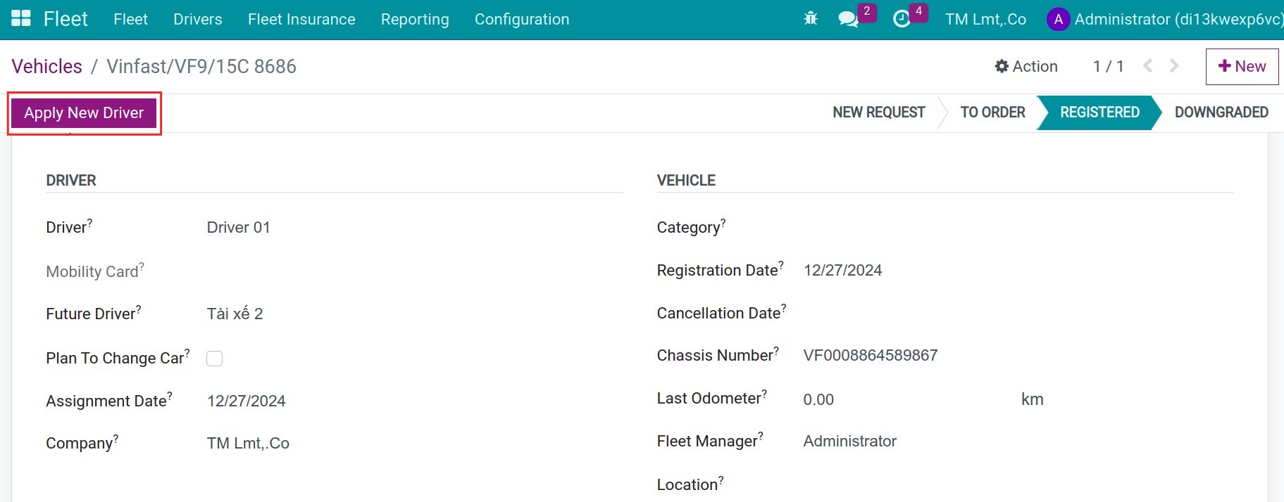 apply new driver