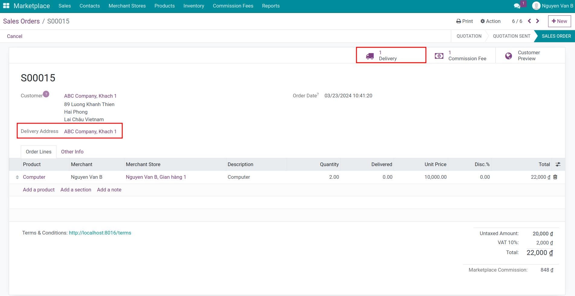 Picking on Viindoo Marketplace
