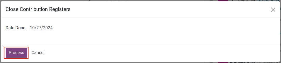 Close a record of insurance contribution registration