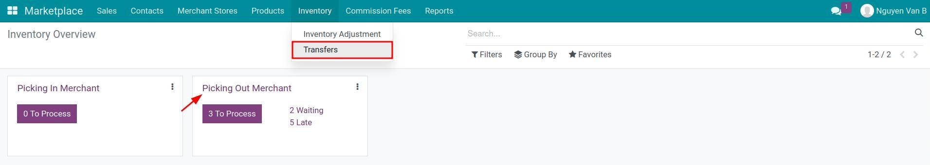 Tranfer on Viindoo Marketplace
