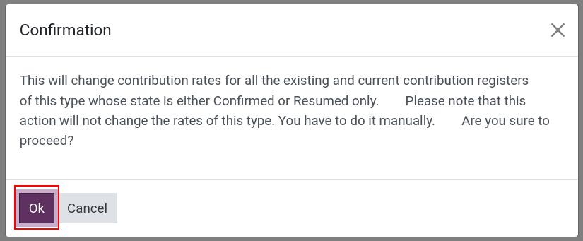 Warning when changing insurance rates massively