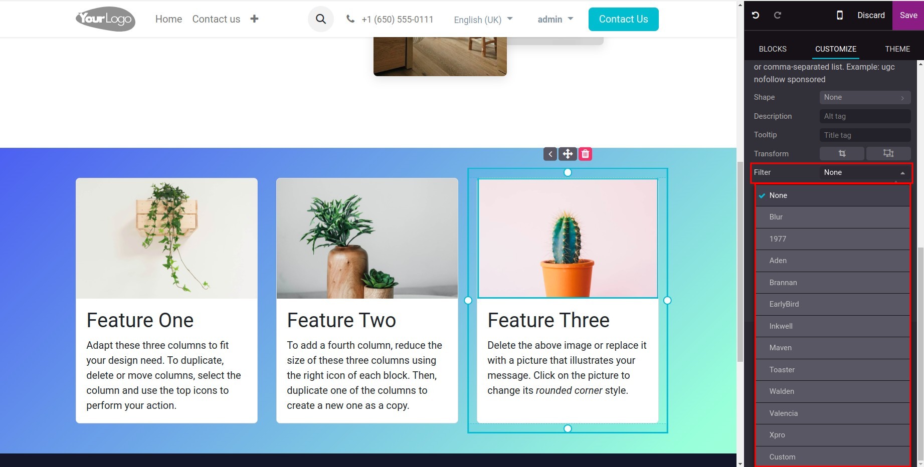 Images filter