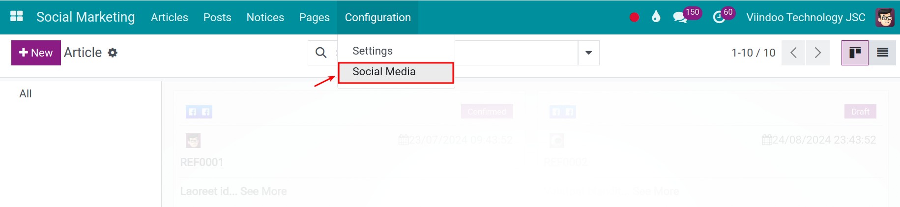 Link with Social Marketing