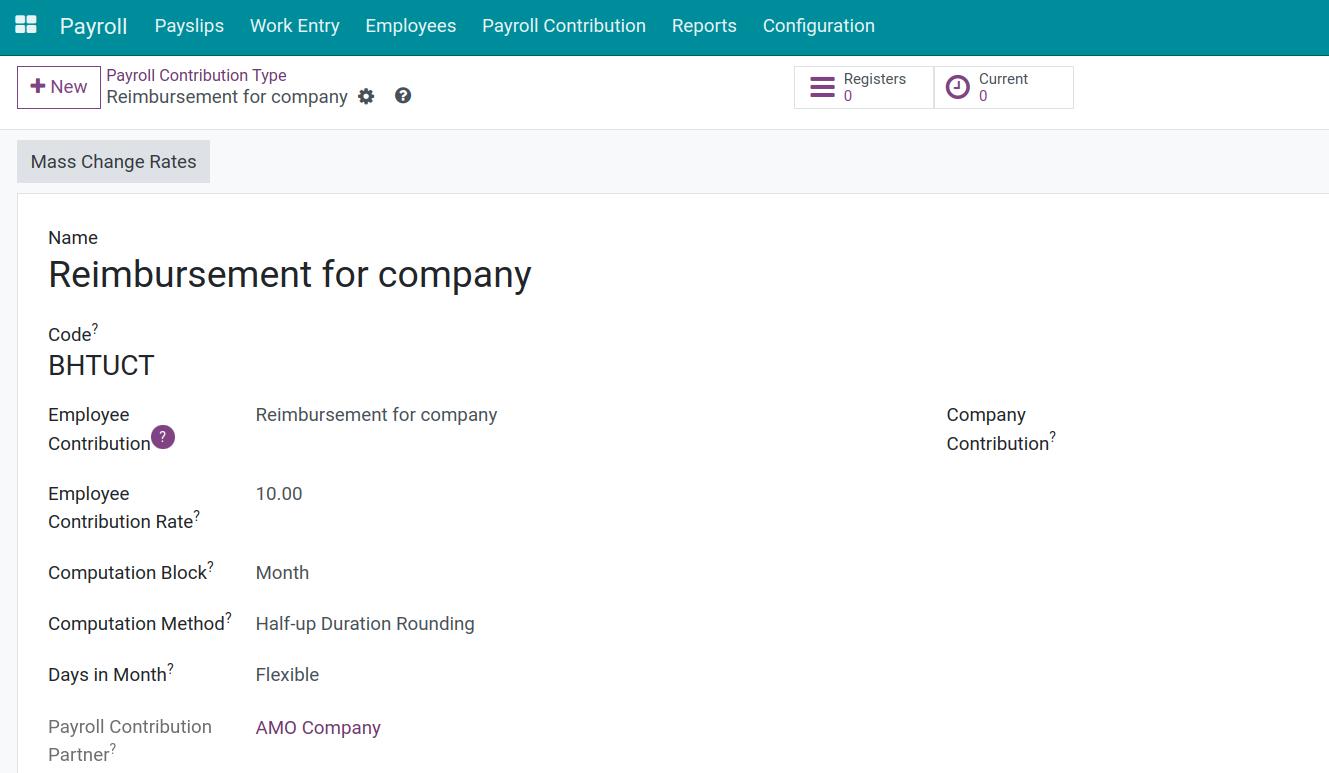 Payroll Contribution Type
