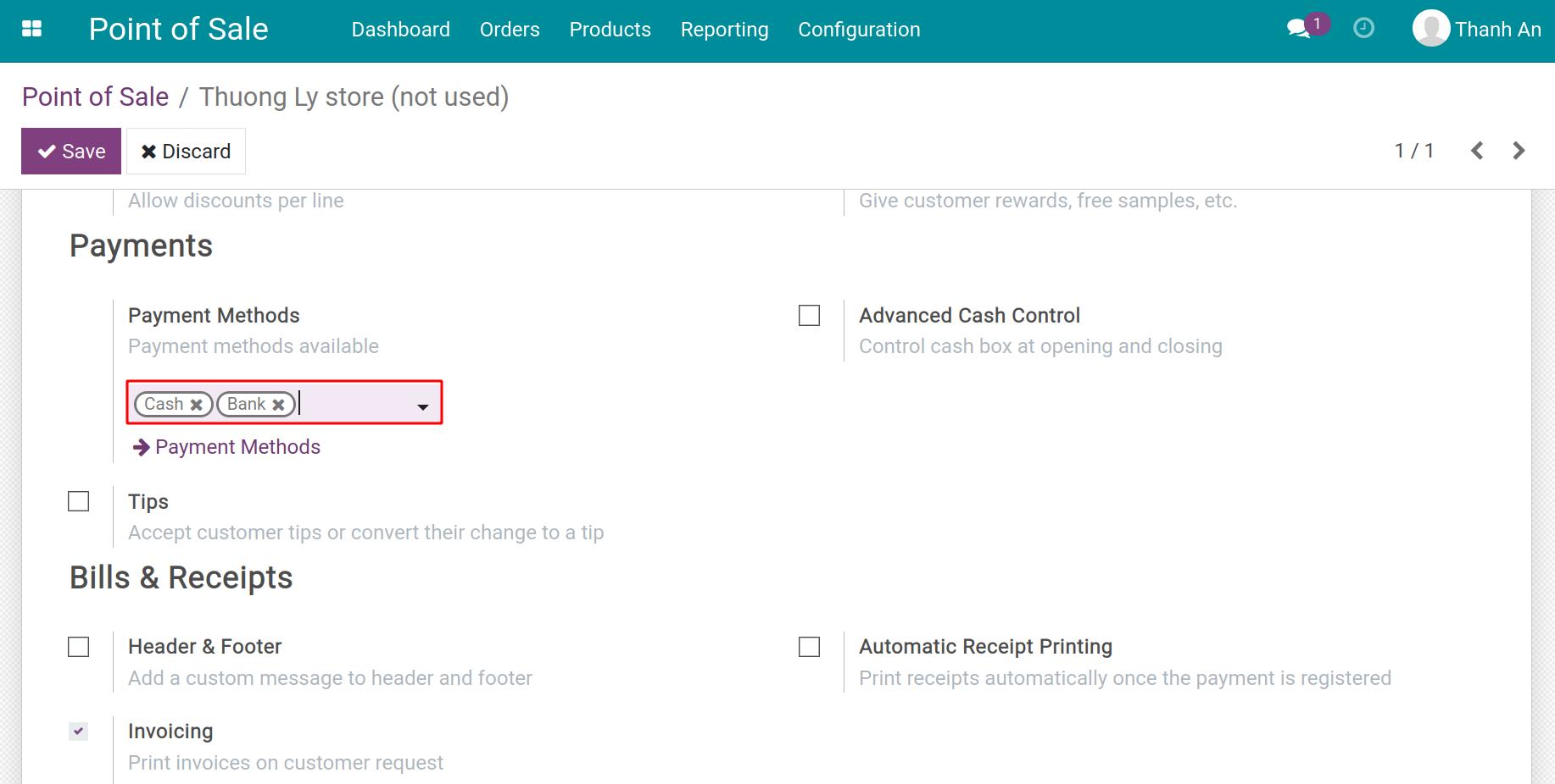 Set up payment methods