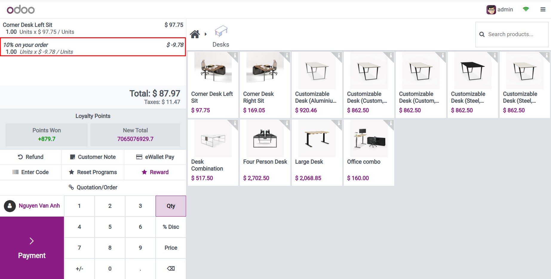apply a next order coupon program done on pos