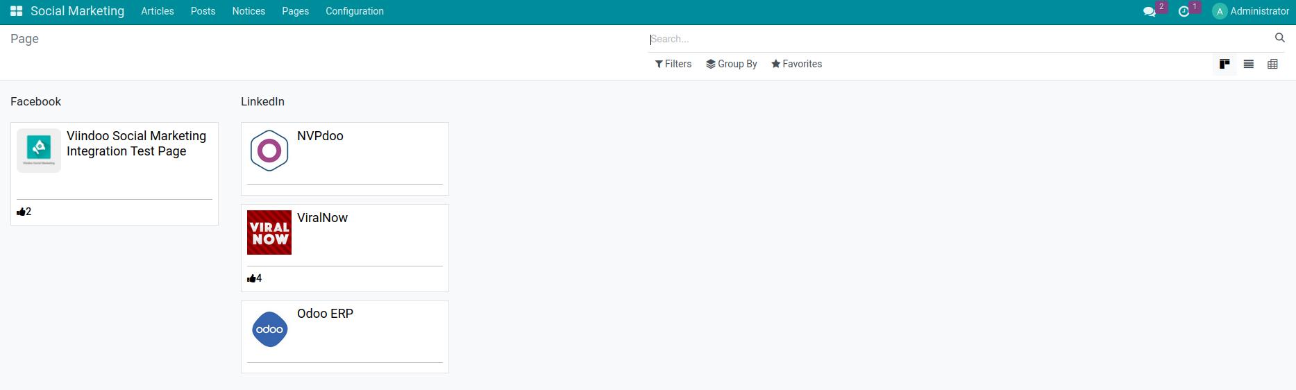 Successfully connecting with Social Marketing app