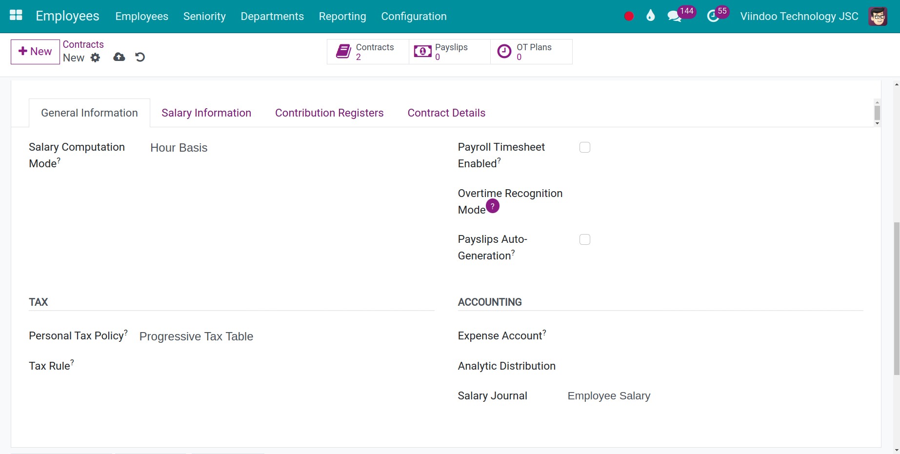 Monthly advantages on the contract