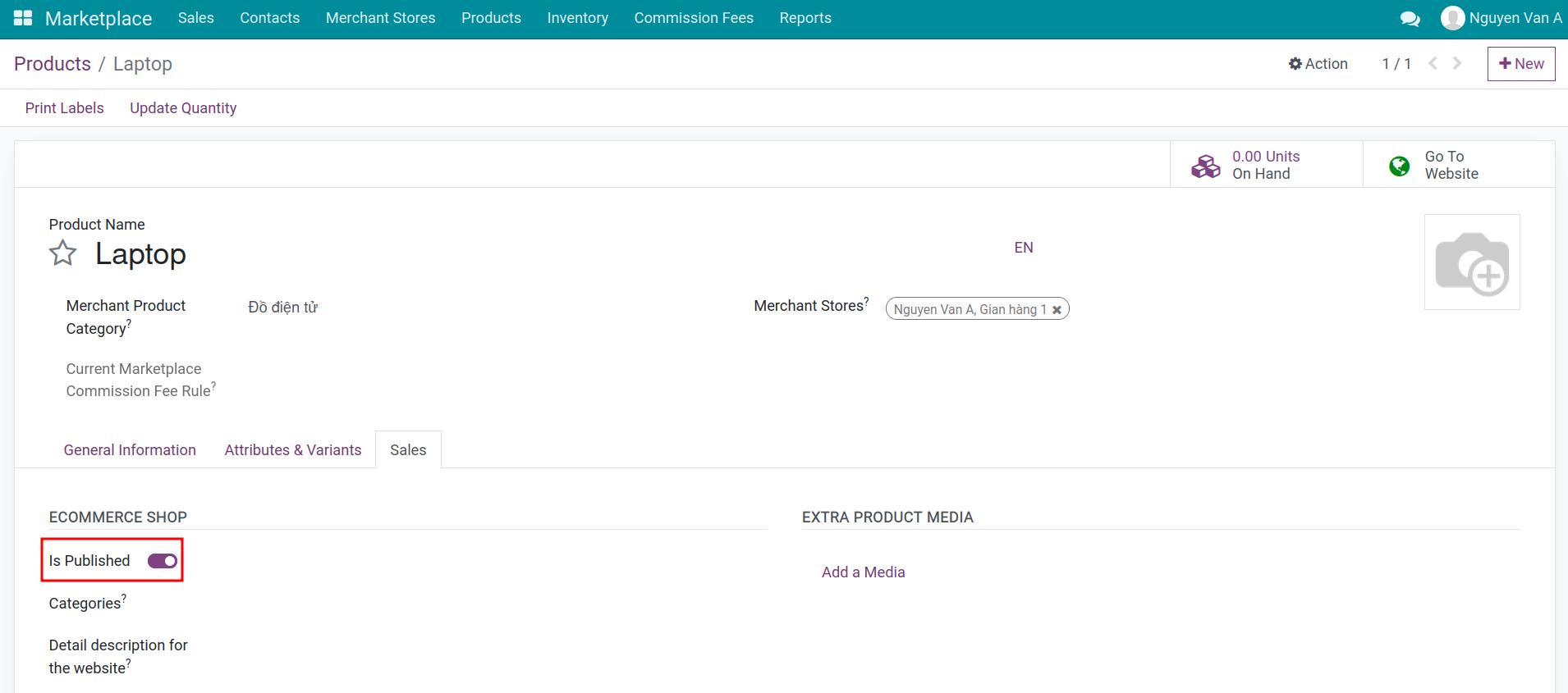 Publish product