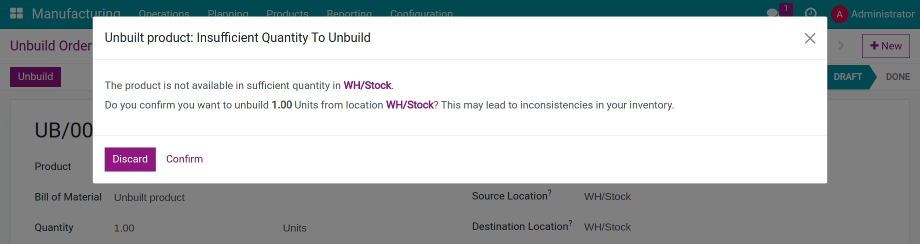 Alert of system
