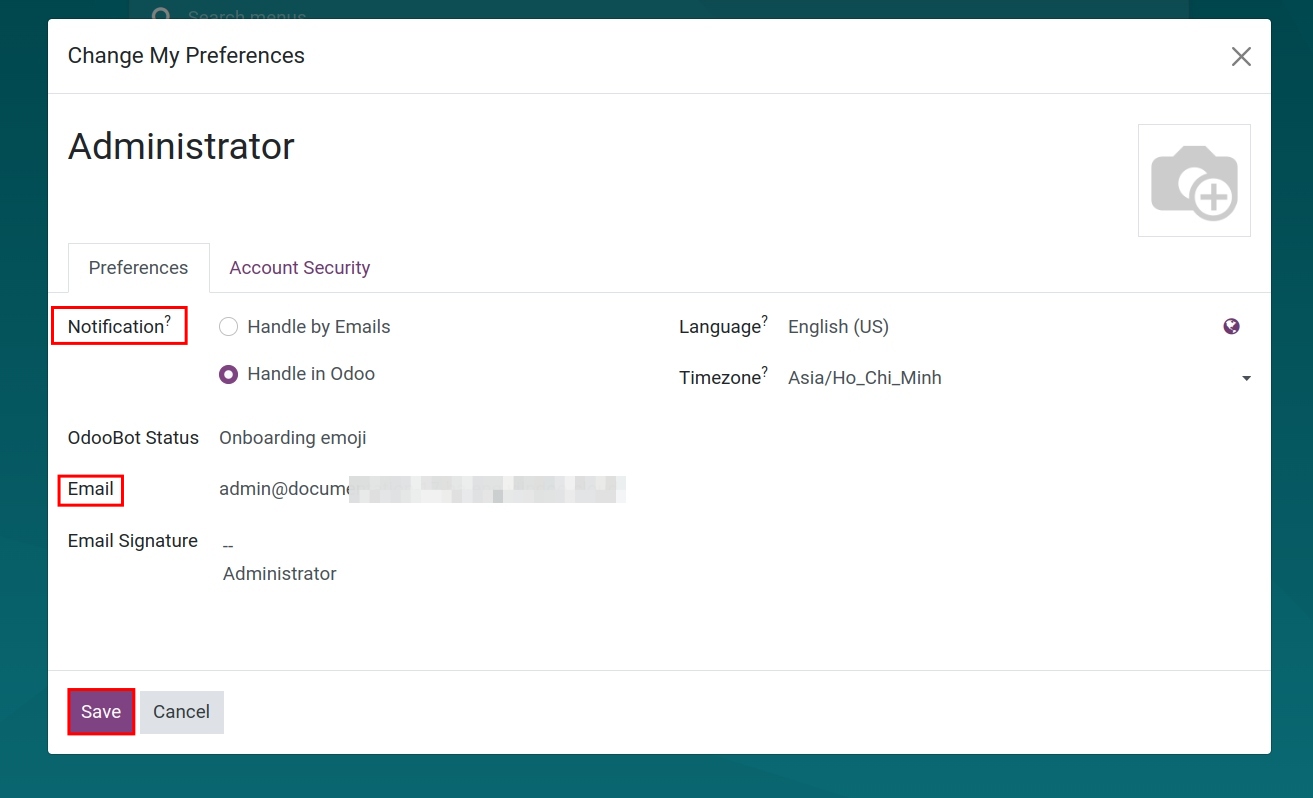 Select the sending notifications manner